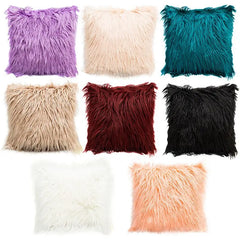 Fur Pillowcase Cushion Cover Decorative Long Hair Pillow Plush Case New Luxury Series Style Faux Throw Cushion Decor