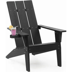 Adirondack Chair Weather Resistant with Cup Holder Fire Pit Chairs Adorondic Plastic Outdoor Chairs for Firepit Area Seating