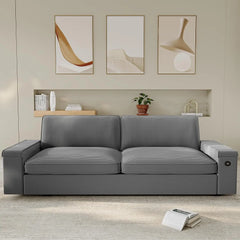 Modern Sofas Couches for Living Room, Comfy Couch with Extra Deep Seats, Oversized Loveseat Sofa with Storage and 2 USB C