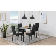 Dining Table Set Glass Dining Room Table Set for Small Spaces Kitchen Table and Chairs for 4Table with Chairs Home Furniture