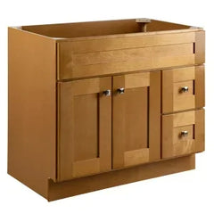 Base Bathroom Vanity Cabinet, Modern Birch Dimensions: 36 inches W x 21.73 inches D x 31.5 inches H