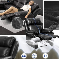 Recliner Chair Leather Sofa Recliner Couch Manual Reclining Home Theater Seating Manual Recliner Motion for Living Room Furnitur