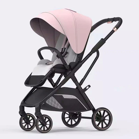 2024 New Arrival High View Portable Baby Stroller Ergonomics Seat Bassinet for Newborn One Hand to Recline Pram