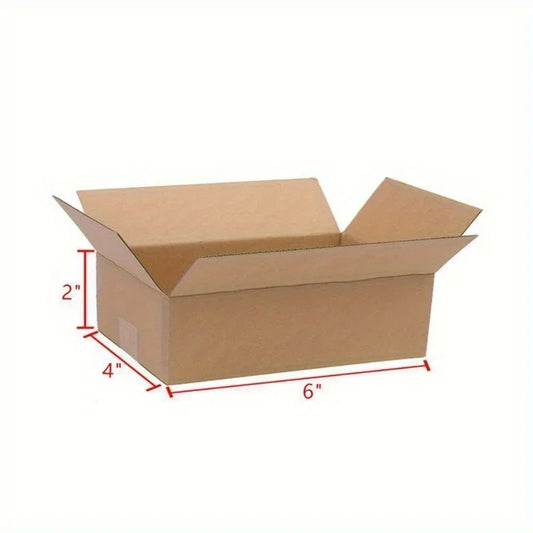 100 Pcs 6x4x2 Shipping Packing Mailing Moving Storage Boxes Corrugated Paper Box