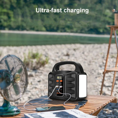 Portable Power Station 155 Wh, SBAOH 150 W Solar Generator Battery with AC/Car Cigarette Igniter/USB Output, for Camping,Travel