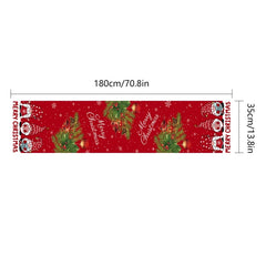 Christmas Table Runner Xmas Table Flag Cover 2023 Merry Christmas Decorations for Home 2024 New Year Navidad Tablecloth