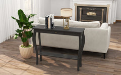 ChooChoo Narrow Farmhouse Console Table with Drawer, Chic Accent Sofa Entryway Table with Shelves for Entryway