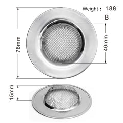 1PCS Kitchen Sink Filter Stainless Steel Mesh Sink Strainer Filter Bathroom Sink Strainer Drain Hole Filter Trap Waste Screen