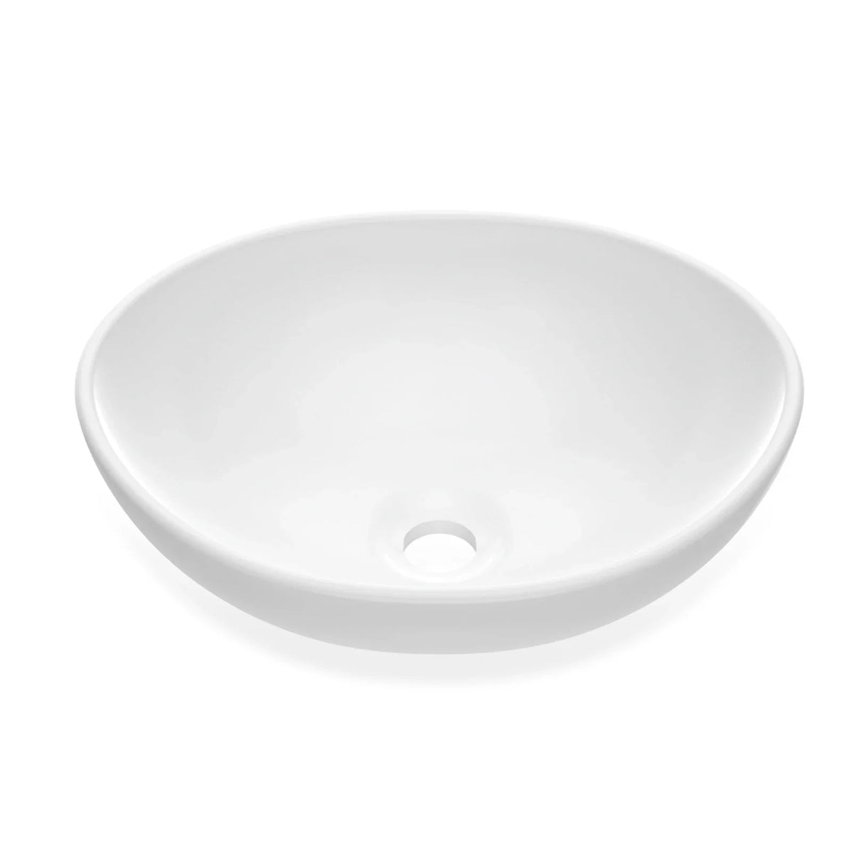 Oval Bathroom Sink, Bathroom Vessel Sink, White Vessel Sink, Bowl Sink Countertop Modern Egg Shape 40 * 33 * 14.5cm