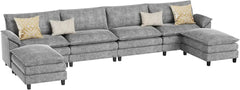 Modular Sectional Sofa Couch, Fabric Sofa Cloud Couch with Comforts, Sectional Sofa Couches for Apartment, Bedroom, Small Space