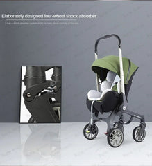 Baby Stroller Car Seat Newborn Lightweight Pram Cart Two-way With Easy Foldable 3 in 1