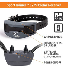 Remote Trainer - Bright, Easy to Read OLED Screen - 3/4 Mile Range - Waterproof, Rechargeable Dog Training Collar with Tone