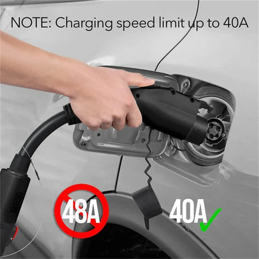 Daolar Tesla to J1772 Adapter Max 60 Amp & 250V Compatible with Tesla High Powered Connector EV Charger