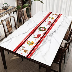 Christmas Table Runner Xmas Table Flag Cover 2023 Merry Christmas Decorations for Home 2024 New Year Navidad Tablecloth