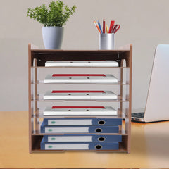 Adjustable File Document Holder Office Desktop Organizer Stable Storage Rack File Organizer