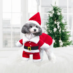 Dog Santa Costume Funny Pet Cosplay Clothes Santa Claus Funny Dog Cat Costumes For Christmas New Year Holiday Pet Clothes