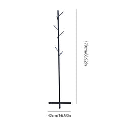 Modern Metal Coat Rack Free Standing 7 Hooks Hall Tree in Corner Hat Hanger & Coat Racks Stand Entryway Organizer