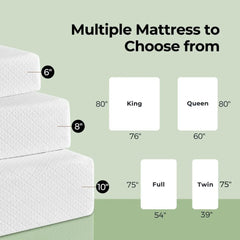 Twin Size Mattress, 6 Inch Gel Memory Foam Mattress in a Box, Fiberglass Free, Breathable Mattress for Cooler Sleep Supportive