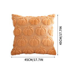 17.7x17.7inThanksgiving Pillow Maple Leaf Cover Solid Color Cushaw Embroidery Home Pillow Waist Cushion Cover Cojines Para Sofa