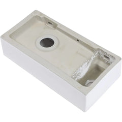 Bathroom Sink Wall-hung Small Container Sink Modern Floating Bathroom With White Ceramic Container Above Rectangular Counter