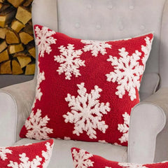 1Pack Christmas Decorations Pillow Covers Sofa Square Throw Pillow Cases Stamping Snowflake Waist Cushion Cover Home Bed Decor