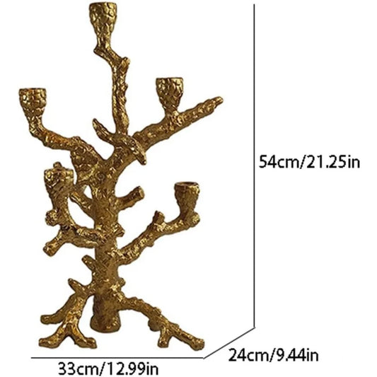 Candlestick Retro Style Tree Fork Design Candle Holder Desktop Villa Fireplace Dining Table Art Candle Holder Candle Holder