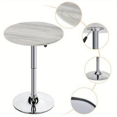 Home Bar Adjustable Pub Bar Round Table Height Range Counter Height Bistro Table