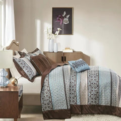 Reversible Quilted Bedspread Set, Solid Reverse Summer Breathable, Lightweight All Season Bedding Layer,