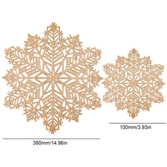 Coaster Set of 4 Christmas Snowflake Placemats Festival Decor Non-Slip Cup Mat Kitchen Cushion Kitchen Food Bowl Mat Table Decor