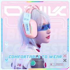 ONIKUMA Professional Gaming Headset with RGB Dynamic Lighting Wired Over-Ear Headset with Noise Canceling Microphone for PC