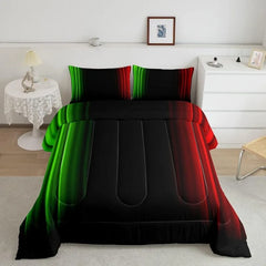 Comforter Set Kids Teens Dark Blue and Black Striped Bedding Bed Set Decor Modern Fashion Comforter Inner Fill Bedroom