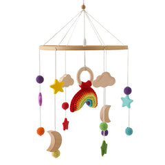 Baby Wooden Gym Frame Rocket Model Newborn Activity Gym Frame Hanging Pendant Rattle Toys For Baby Education Montessori Toys