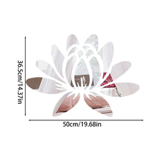 3D Acrylic Mirror Wall Paste Wall Art Sticker Self-adhesive Can Remove Eco-friendly Home Bedroom Living Room Bathroom Decoration