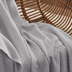 Bedsure 100% Cotton Blankets for Couch or Bed - Waffle Weave, Lightweight and Soft Spring Blankets for Office, Throw, Twin, Quee