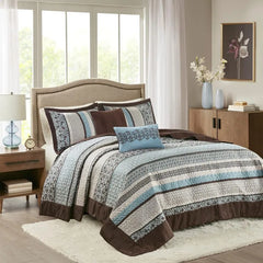 Reversible Quilted Bedspread Set, Solid Reverse Summer Breathable, Lightweight All Season Bedding Layer,