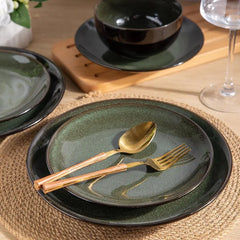 Ceramic Dinnerware Sets,Stoneware Coupe Plates and Bowls Sets,Highly Chip and Crack Resistant | Dishwasher & Microwave