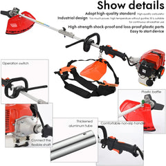 Lawn Mower, 5 in 1 Weed Eater Strong Powerful Full Functioning Guard Accessories Hedge Trimmer 52cc Petrol Hedge Trimmer