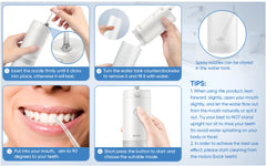 SEJOY Oral Irrigator Electric Water Flosser For Teeth Dental Oral Irrigator Portable Rechargeable Portable Teeth Cleaner