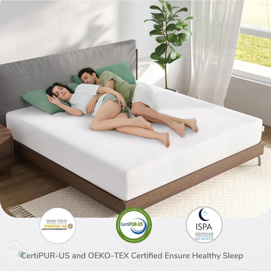 Novilla Queen Mattress, 12 Inch Queen Size Memory Foam Mattress with Comfort Foam for Pressure Relief & Fresh Cool Sleep,Remova