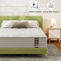 12 Inches Twin XL Mattress Memory Foam Mattress，Twin Hybrid Mattress in a Box Individually Pocket Springs