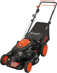 201cc Select  6 Speed CVT High Wheel RWD 3-in-1 Gas Walk Behind Self Propelled Lawn Mower, Black