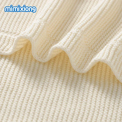 Cotton Baby Blankets Knitted 100*80cm Solid Color Quilts for Newborn Boy Girl Stroller Bedding Swaddle Wrap Portable All Seasons