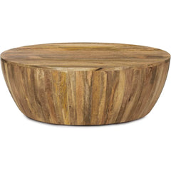 Kiln-dried mango wood with natural or walnut finish,Goa Coffee Table, size, 35.75"D x 35.75"W x 12"H,Walnut