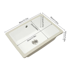 Bathroom Sink with Overflow Humanized Design Smooth Edges Build To Last Bathroom Sink for Bathrooms/Lavatories/Restrooms