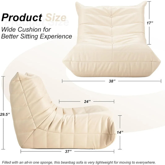 Bean Bag Chair, Giant Bean Bag Sofa Ergonomic Design No Assembly Required Super Soft & Comfort Suitable for bedrooms