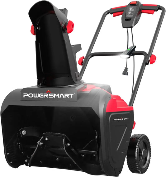 Electric Snow Blower - 21 in. Corded Snow Blower with 15-Amp Motor and LED Light