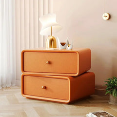 Bedside Table.360 Degree Rotation, Night Stand with 2 Drawer, Nightstands, Bedside Table End Table for Bedroom Living Room