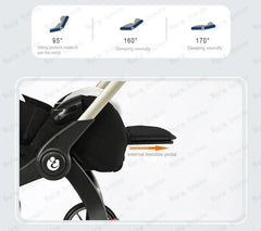 Baby Stroller Car Seat Newborn Lightweight Pram Cart Two-way With Easy Foldable 3 in 1