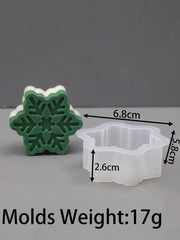 Christmas Tree Snowflake Silicone Candle Mold DIY Xmas Ornaments Making Soap Plaster Resin Casting Molds  Decor Craft Gifts