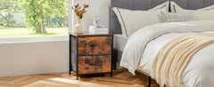 JHK Nightstand For Bedroom With 2 Fabric Drawers Bedside Sofa Table With Storage Closet Chest Clothes Display Cabinet Furniture